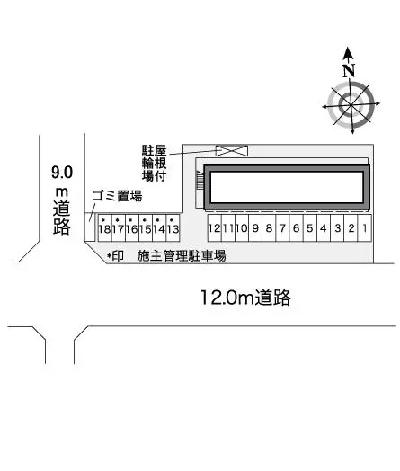 ★手数料０円★宮崎市学園木花台桜１丁目　月極駐車場（LP）